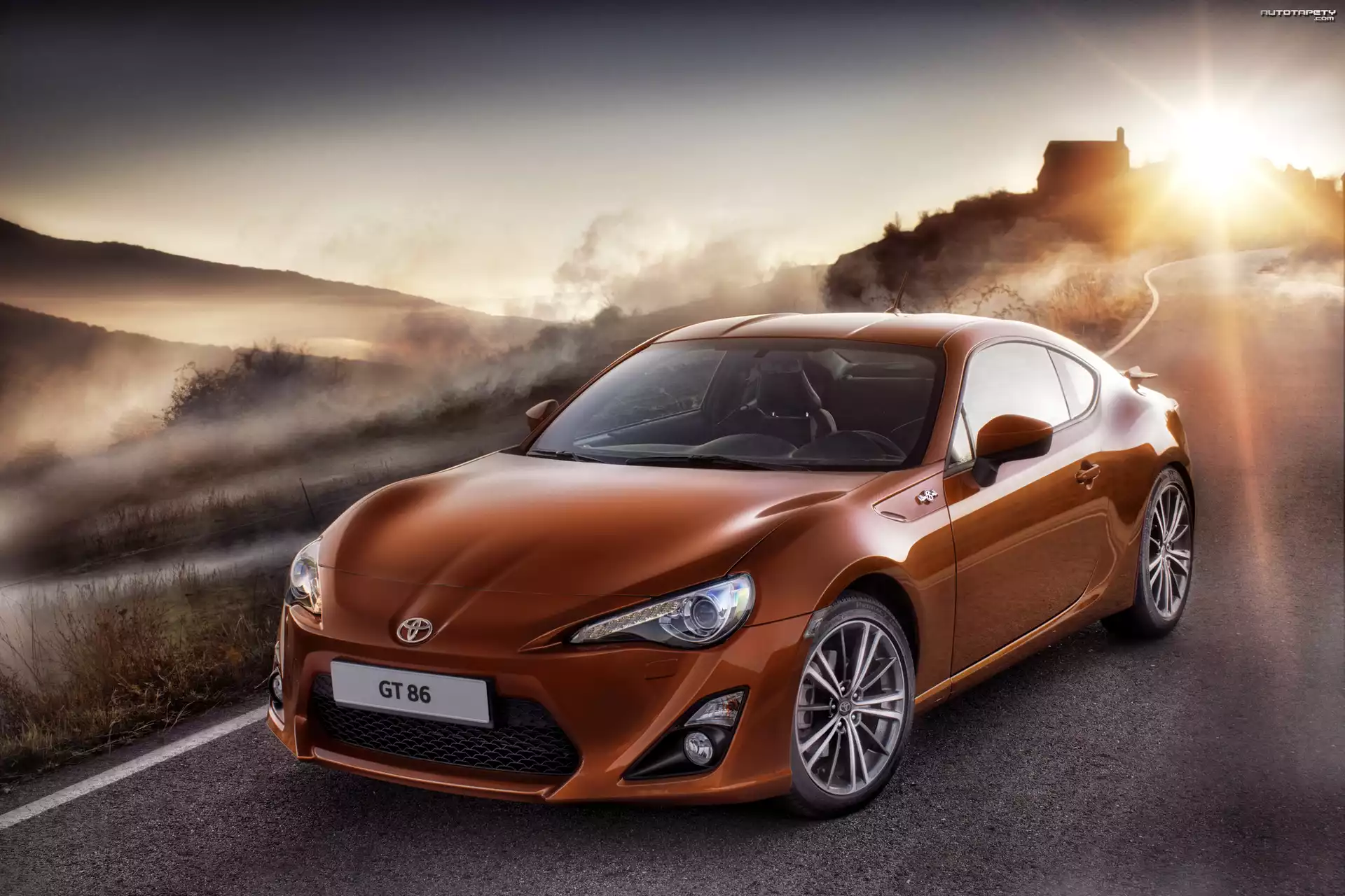Toyota GT86, Droga, Zachód, Słońca