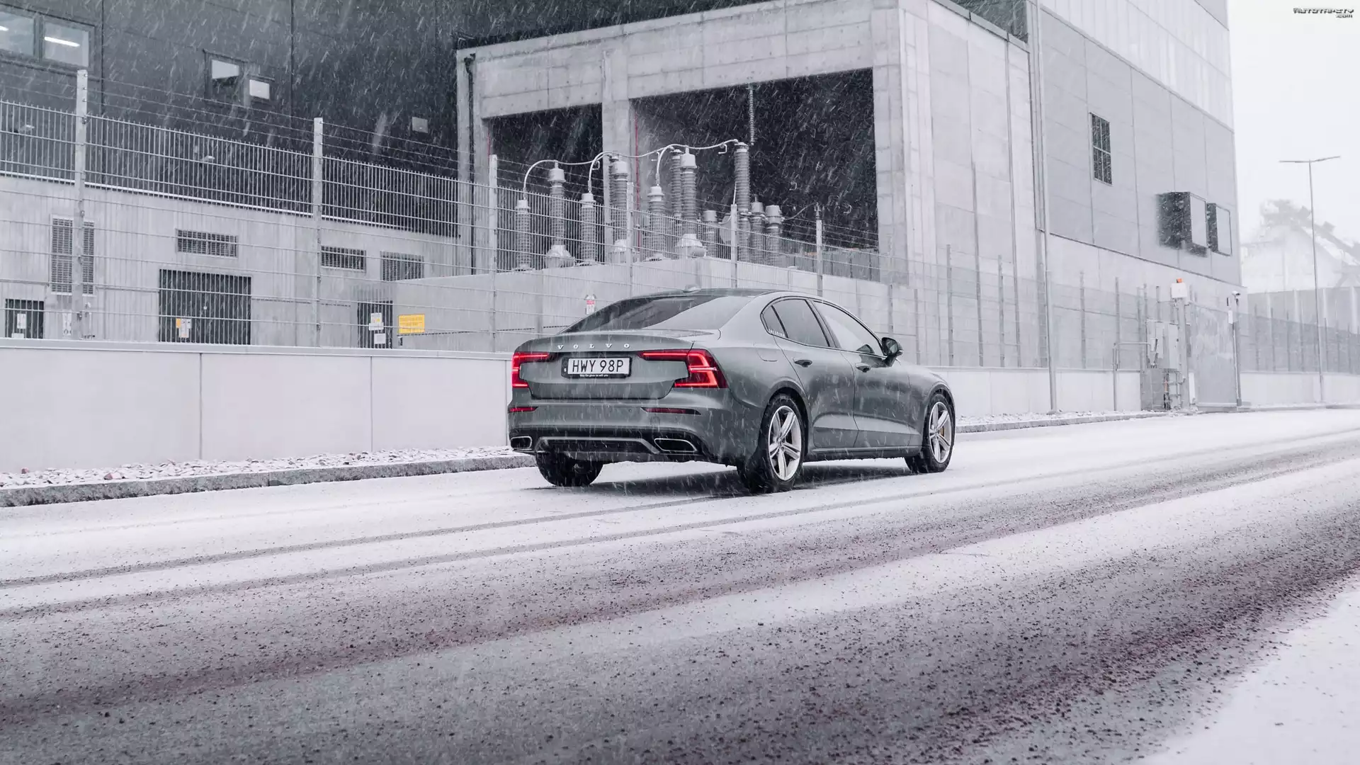 Volvo, Ulica, Zima, Śnieg