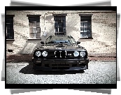 czarny, przód, BMW 3