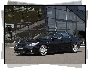 Czarny, BMW 5, E60, Budynek, Szkło