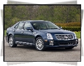 Niebieski, Cadillac STS, Zderzak, Przód