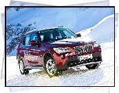 BMW X1, Śnieg, Góry