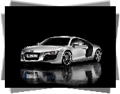 Audi R8, Mokry, Asfalt, Odbicie