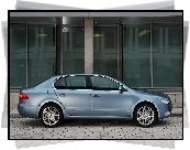 Srebrny, Stalowy, Skoda Superb, Prawy, Bok