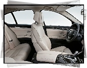 Wnętrze, BMW F10, Białe, Skóry