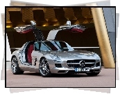 Mercedes Benz SLS, Czerwone, Skóry