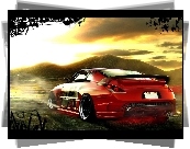 Czerwony, Nissan 350Z, TUNING