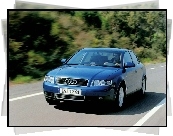 Niebieske, Audi A4, Sedan