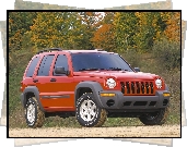 Czerwony, Jeep Liberty, 4x4