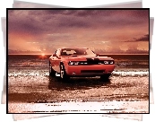 Dodge Challenger, Plaża, Morze