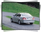 Srebrny, BMW, E46, Sedan