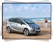 Opel Zafira III, Plaża, Morze, Para