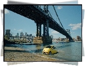 Panorama, Miasta, Most, Woda, Fiat 500