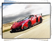 Czerwone, Lamborghini Veneno Roadster