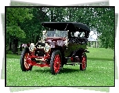 Samochód, Zabytkowy, Thomas, Flyer 1912, Trawa, Drzewa