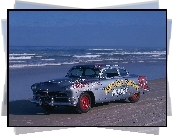 Zabytkowy, Hudson, Hornet, 1954, Morze, Plaża