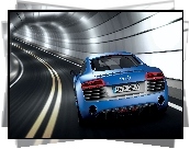 Niebieskie, Audi, R8, V10, Tunel