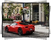 Czerwony, Samochód, Ferrari, 458 Italia