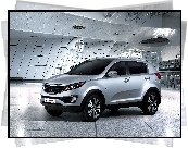 Srebrny, SUV, Kia Sportage