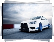 Mitsubishi, Lancer, Evo X, Niebieskie felgi