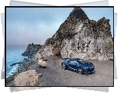 Skały, Kamienie, Morze, Bugatti Chiron