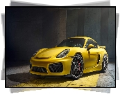 Żółte, Porsche Cayman GT4, 2015