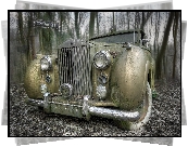 Zniszczony, Stary, Samochód, Rolls-Royce