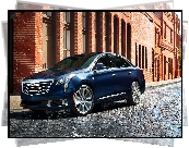 Niebieski, Cadillac XTS, 2018, Ulica, Domy