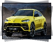 Żółte, Lamborghini Urus, 2018