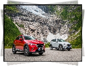 Czerwona, Biała, Mazda CX-3, Góry