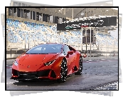 Czerwone, Lamborghini Huracan EVO, Stadion