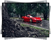 Czerwone, Ferrari 458 Italia, Droga