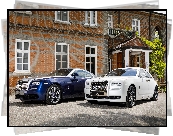 Niebieski, Rolls-Royce Ghost, Biały, Rolls-Royce Wraith, Budynek