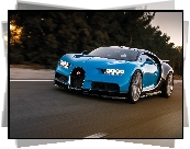 Niebieski, Bugatti Chiron, Przód