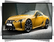 Żółty, Lexus LC 500, Przód, Bok