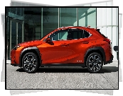 Czerwony, Lexus UX Hybrid, Bok