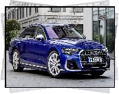 Niebieskie, Audi S8, 2021