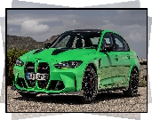 Zielone, BMW M3 CS, Przód, Bok
