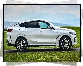 Białe, BMW X6, M Sport, Bok